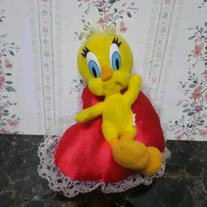Vintage Tweety Bird Plush Red Heart Valentine's Gift